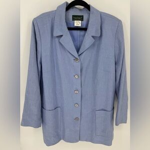 Harve Benard Women's Vintage 100% Linen Blazer Jacket